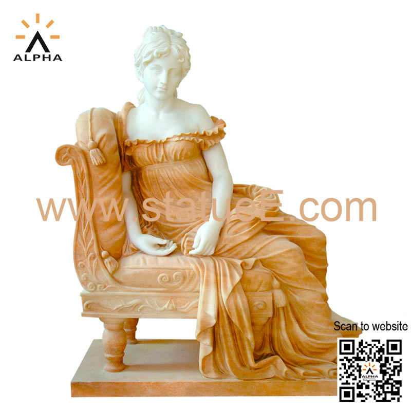 Marble woman statue